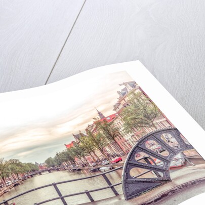 Canal through Amsterdam city by Assaf Frank